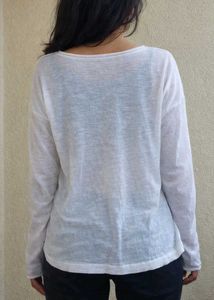 Sheer White Long Sleeve Top