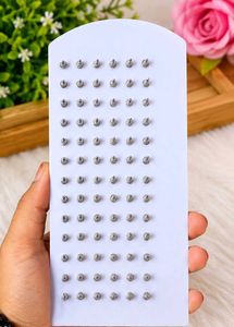 Pearl Stud Earrings – 12 Pairs (24 Pieces)