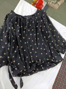 Chic Polka Dot Sheer Blouse