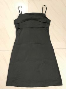 Sleek Black Spaghetti Strap Dress