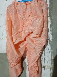 Elegant Peach Kurta Set with Dupatta
