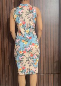 Floral Bodycon Midi Dress
