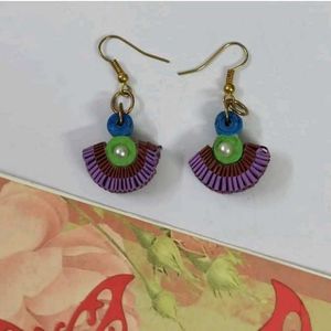 Handmade Quilled Fan Earrings