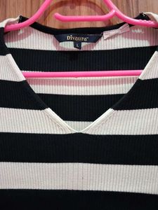 Striped V-Neck Top