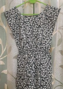 Simple Floral Print Dress