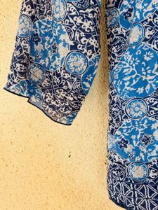 Stylish Blue Printed Kurta
