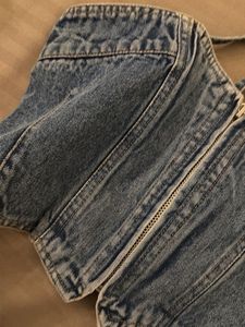 Denim Corset Top