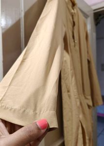 Tan Designer Kurta With Chudidar Pajama