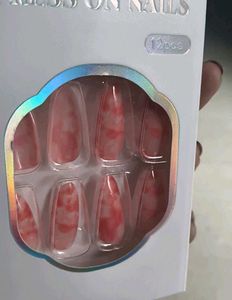Marble Press On Nails