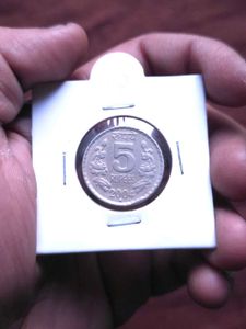 💥2 pcs RARE 2004 Hyderabad Five Rupee Coin💥