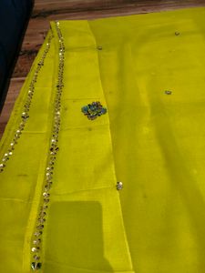 Vibrant Yellow Embellished saree