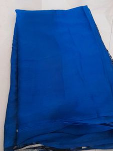 New Navy Blue Saree Pallu NET Ka Hai Stitchable Ha