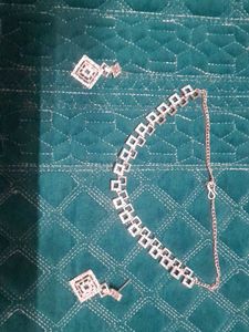 Square shape Necklace &amp; Earrings Set