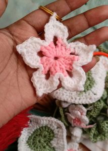 Handmade Crochet Flower Keychain