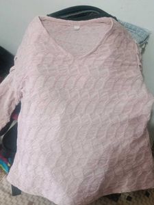 Baby Pink Colour Women's Top