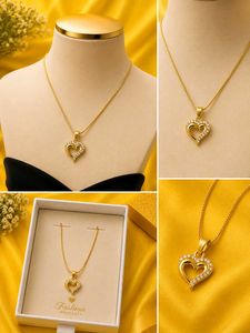 Gold Heart Pendant Necklace