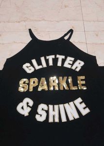 Sparkly Black Mini Dress