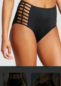 High-Waisted Strappy Bikini Bottom