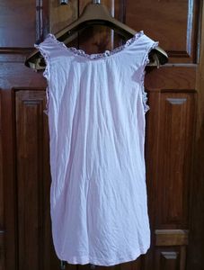 Soft Pink Ruffled Night Dress