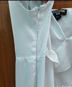 Elegant White Ruffle Dress