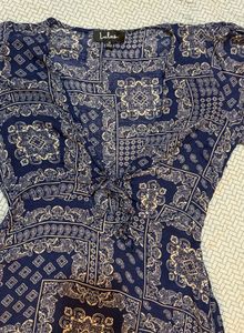 Boho Print Tie-Front Mini Dress