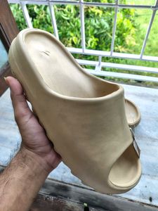 Comfortable Beige Slide Sandals
