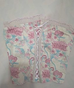 Floral Print Corset Style Top