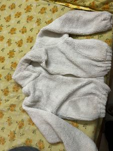 Cozy White Teddy Fleece Jacket