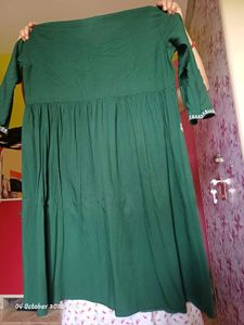 Emerald Green Embroidered Kurti