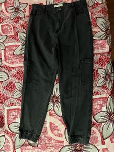 Dark Wash Cargo Jeans Joggers