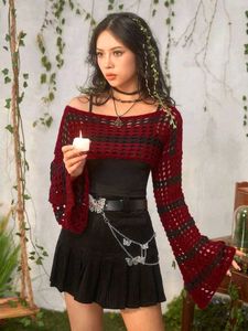 Boho Crochet Bell Sleeve Top
