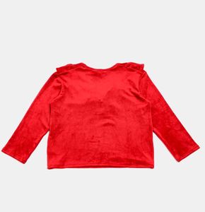 H&amp;M Red Velvet Ruffle Set