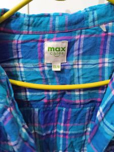 Blue Plaid Long Sleeve Shirt