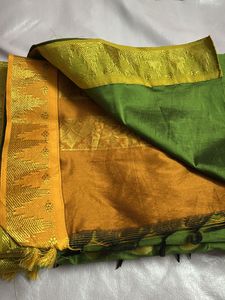 Green & Gold Silk Saree