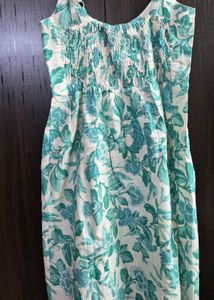 Floral Button-Front Midi Dress