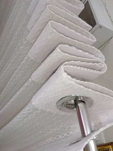 Elegant White Sheer Curtains 4 set