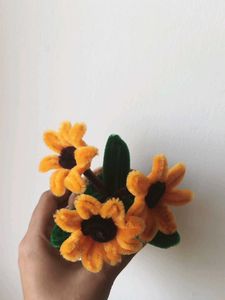 Cute Pipe Cleaner Sunflower Pot