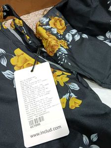 Floral Top and short skirt with stylish cap