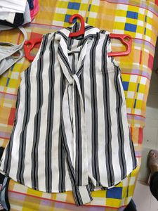 Black And White Striped Top
