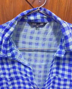 H&amp;M Blue Checked Shirt