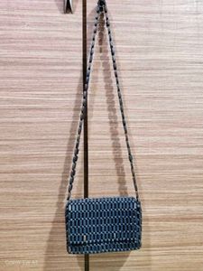 Vintage unique Wooden Beaded Clutch