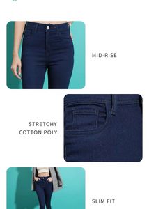 Classic Navy Blue Skinny Fit Jeans
