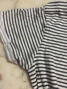 Korean Striped T-Shirt with Graphic