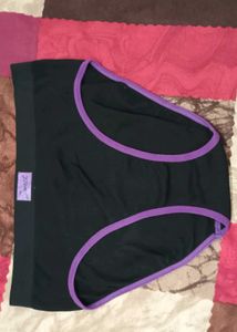 Comfortable Black &amp; Purple Trim Briefs