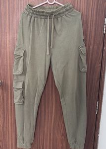 Olive Green Cargo Joggers