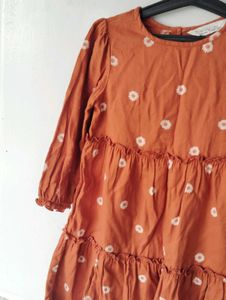Beebay Tiered Dress with Daisy Print