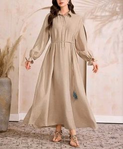 Elegant Button-Down Midi Dress