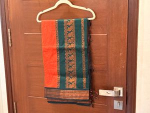 Beautiful Orange & Green Saree