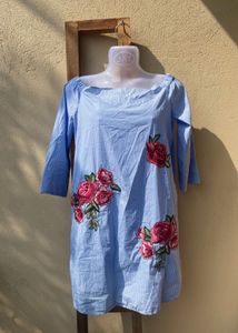 Zara Blue Floral Dress