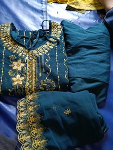 beautiful Georgette kurta patiyala dupatta